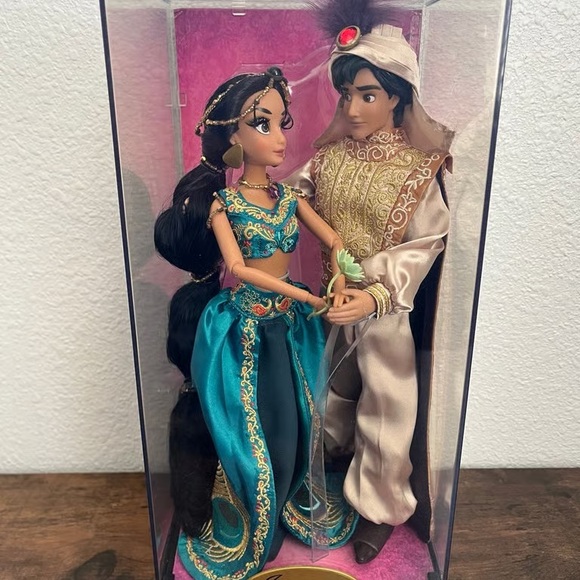 Disney Jasmine and Aladdin Doll Set - Teal and Cream